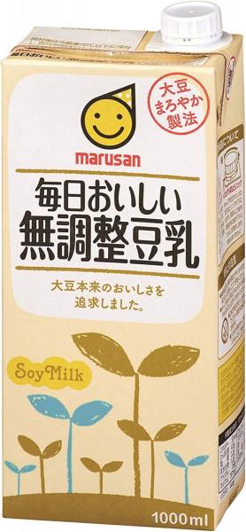 マルサンアイ 毎日おいしい無調整豆乳 パック 1L 1000ml×1ケース/6本