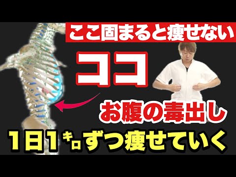 【急ぎで体重減らしたい人必見】即効性のあるダイエット！お腹のあるポイントを押すと痩せます！